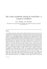 Image of publication The Critical Ventilation Velocity in Tunnel Fires - A Computer Simulation