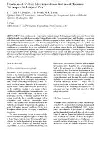 Image of publication Development of Stress Measurements and Instrument Placement Techniques for Longwall Coal