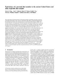 Image of publication Equivalency of a Personal Dust Monitor to the Current United States Coal Mine Respirable Dust Sampler