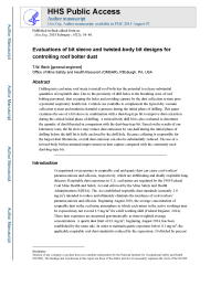 Cover page for Evaluations of bit sleeve and twisted-body bit designs for controlling roof bolter dust