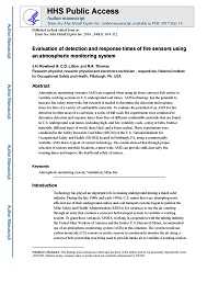 Cover image for Evaluation of Detection and Response Times of Fire Sensors Using an Atmospheric Monitoring System