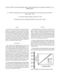 Image of publication Evaluation of Instrumented Cable and Rebar Bolts as Ground Support at a Trona Mine