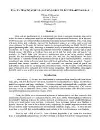 Image of publication Evaluation of Mine Seals Using Ground Penetrating Radar