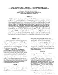 Image of publication Evaluation of Seat Designs Relative to Transmitted Vehicle Vibration on Underground Mine Transport Vehicles