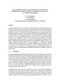 Image of publication Field Observations and Numerical Studies of Horizontal Stress Effects on Roof Stability in U.S. Limestone Mines