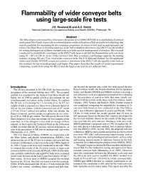 Image of publication Flammability of Wider Conveyor Belts Using Large-scale Fire Tests