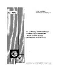 Image of publication The Availability of Primary Copper in Market Economy Countries: A Minerals Availability Appraisal