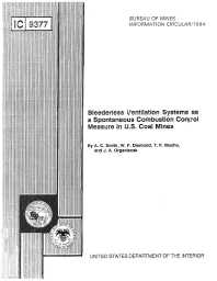 Image of publication Bleederless Ventilation Systems as a Spontaneous Combustion Control Measure in U.S. Coal Mines