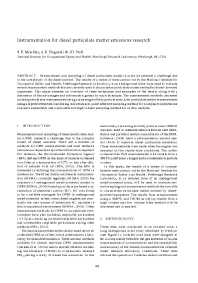 Image of publication Instrumentation for Diesel Particulate Matter Emissions Research