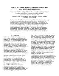 Image of publication Musculoskeletal Stress on Miners Performing Roof Screening Operations