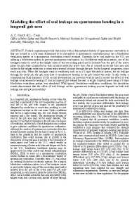 Image of publication Modeling the Effect of Seal Leakage on Spontaneous Heating in a Longwall Gob Area