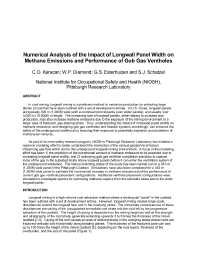 Image of publication Numerical Analysis of the Impact of Longwall Panel Width on Methane Emissions and Performance of Gob Gas Ventholes