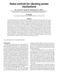 Image of publication Noise Controls for Vibrating Screen Mechanisms