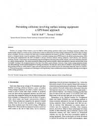 Image of publication Preventing Collisions Involving Surface Mining Equipment: A GPS-based Approach