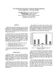 Image of publication Preventing Falls of Ground in Coal Mines With Exceptionally Low-Strength Roof: Two Case Studies