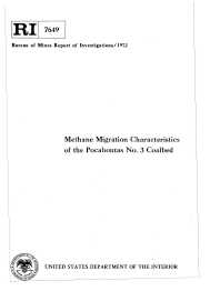 Image of publication Methane Migration Characteristics of the Pocahontas No. 3 Coalbed