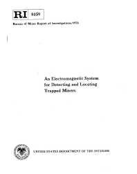 Image of publication An Electromagnetic System for Detecting and Locating Trapped Miners