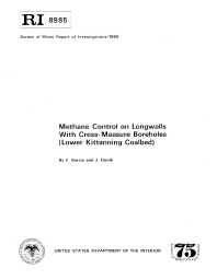 Image of publication Methane Control on Longwalls with Cross-Measure Boreholes (Lower Kittanning Coalbed)