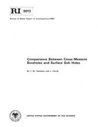 Image of publication Comparisons Between Cross-Measure Boreholes and Surface Gob Holes