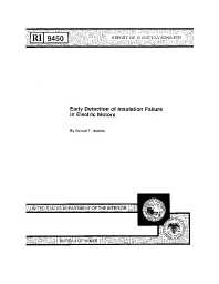 Image of publication Early Detection of Insulation Failure in Electric Motors