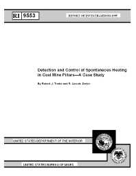 Image of publication Detection and Control of Spontaneous Heating in Coal Mine Pillars-A Case Study