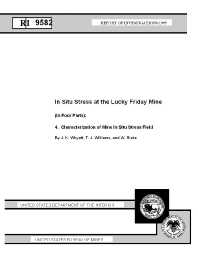 Image of publication In Situ Stress at the Lucky Friday Mine (In Four Parts): 4. Characterization of Mine In Situ Stress Field