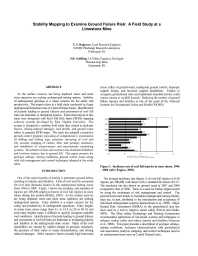 Image of publication Stability Mapping to Examine Ground Failure Risk: A Field Study at a Limestone Mine