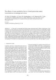 Image of publication The Effects of Water Emulsified Fuel on Diesel Particulate Matter Concentrations in Underground Mines