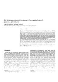 Image of publication The Limiting Oxygen Concentration and Flammability Limits of Gases and Gas Mixtures