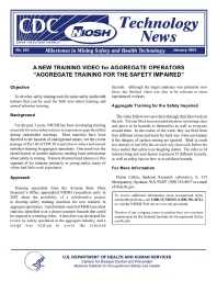 Image of publication Technology News 502 - A New Training Video for Aggregate Operators:  Aggregate Training for the Safety Impaired