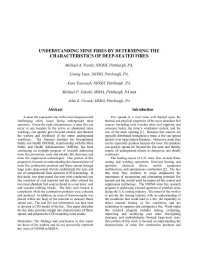 Image of publication Understanding Mine Fire Disasters by Determining the Characteristics of Deep-Seated Fires