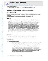 Cover page for Volumetric Measurement of Rock Movement Using Photogrammetry