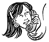 Woman using telephone