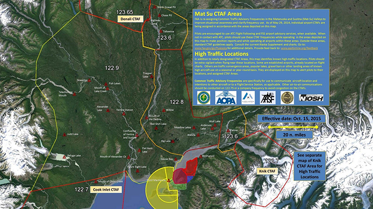 	Map showing Matanuska-Susitna CTAF Areas