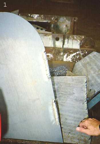 	Steel Plate cut by handheld cutting torch on right and smooth edge cut by laser cutter in steel plate on left.