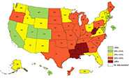 Obesity prevalance map