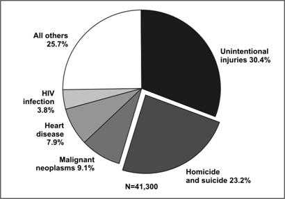 Same data as Figure 4.26 but one slice is separated from the rest, drawing attention to it.