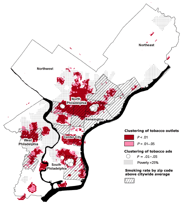 	Clustering of tobacco outlets