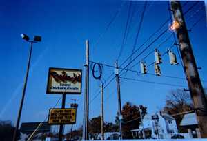 	Photo of street view of fast-food restaurants