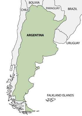 map of Argentina