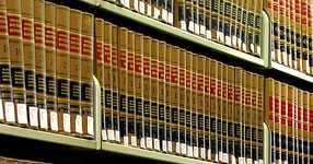 shelf with law publications