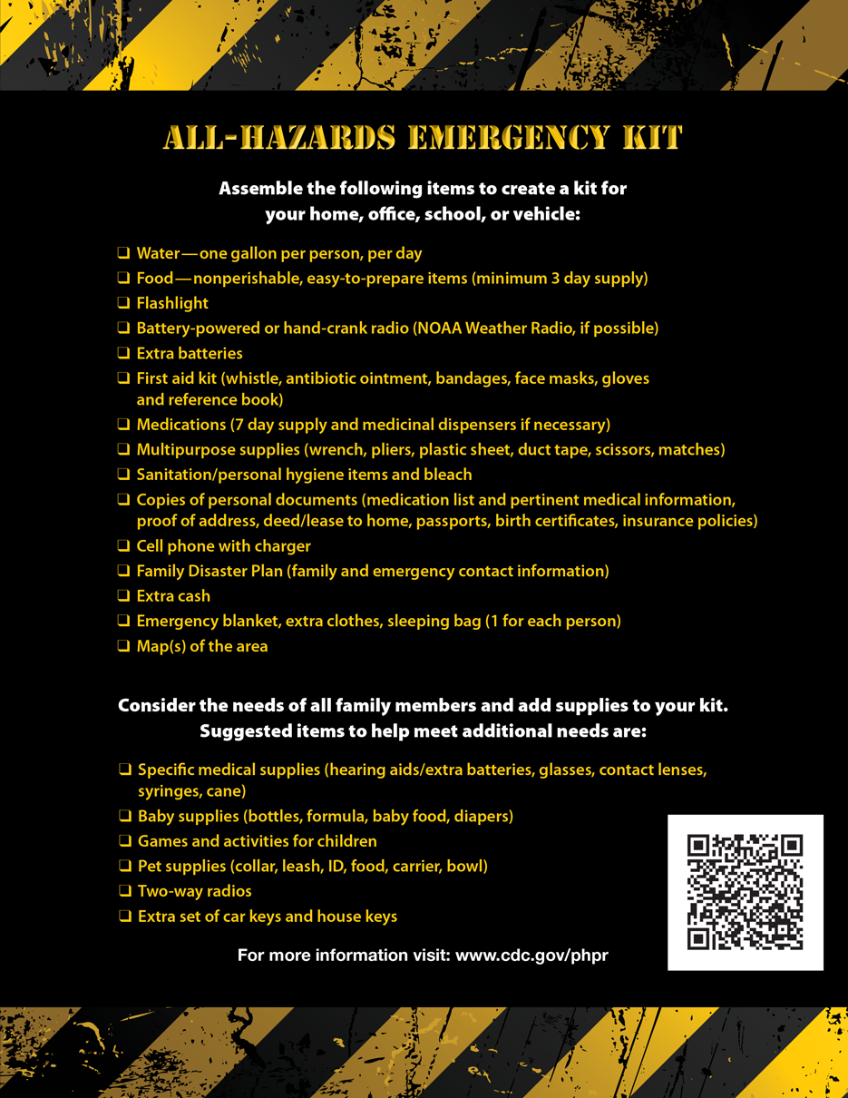 emergency kit checklist