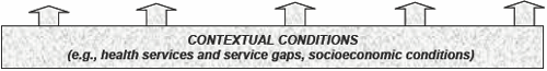 Enlargement of the Contextual Conditions section of the logic model