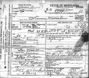 Simon Wickstrom's death certificate