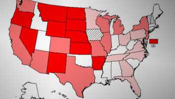 map of the United States showing stats of Q Fever