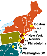 Portion of quarantine stations map.