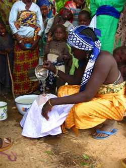 Demonstrating filtration to community members