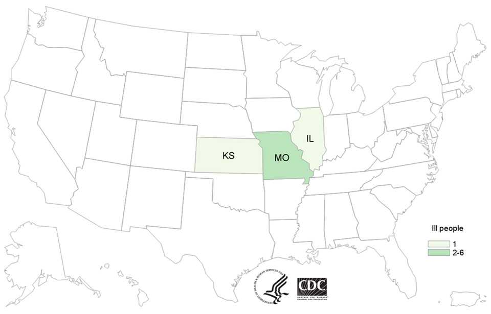 People infected with the outbreak strains of Salmonella Oranienburg, by state of residence, as of November 9, 2016