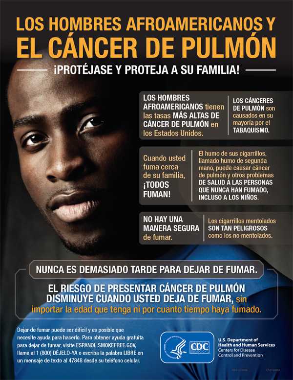 Los hombres afroamericanos y el cáncer de pulmón