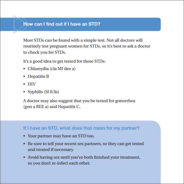 STDs and Pregnancy - The Facts Brochure page 6